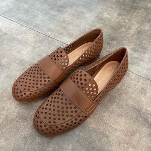 gianvito rossi tan loafers, never worn